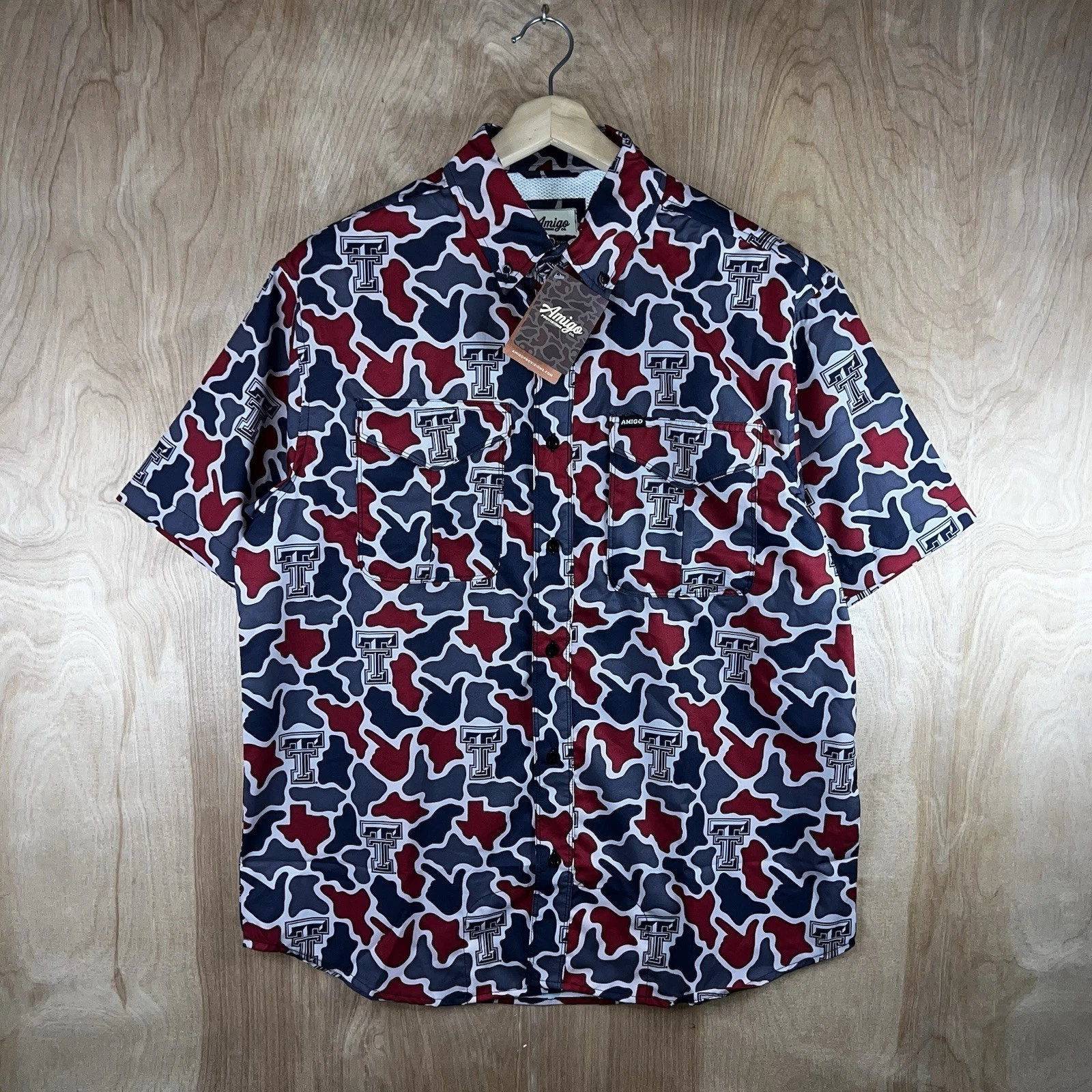 AMIGO PROVISIONS CAMOUFLAGE PRIMERO SHIRT NCAA TEXAS TECH RED RAIDERS LARGE NEW
Opens in a new windo