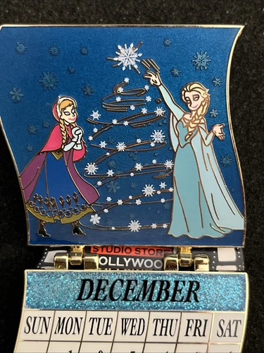 DISNEY PIN DSF DSSH PRINCESS CALENDAR FROZEN ELSA ANNA OLAF STAR LE AUTHENTIC
