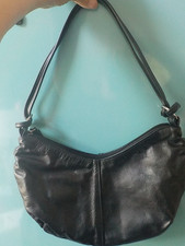 Debenhams Spirit Black Genuine Leather Under Arm Bag Handbag In Excellent Con