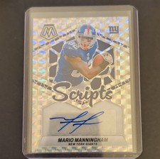 Mario Manningham 2024 Panini Mosaic Scripts Prizm Autograph #SC-MMM
