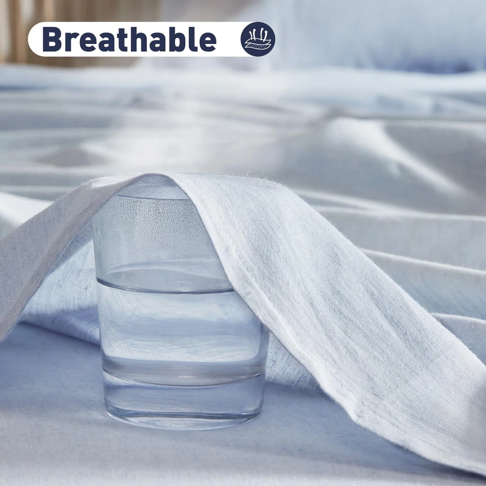 Organic Linen Sheet Set - 4 Pcs Linen Cotton Bed Sheet Queen Size, Nature Fre... - Image 4 of 4