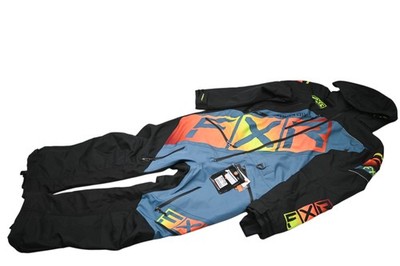 FXR 232802-1003-13 Mens Large Black/Steel/Inferno CX Lite Monosuit NOS