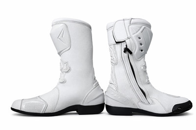 Custom Made Leather Motorcycle Racing Boots Track Riding Protective Biker Boots