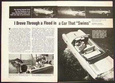Amphicar 770 1967 Test Report Driving in a Flood pictorial