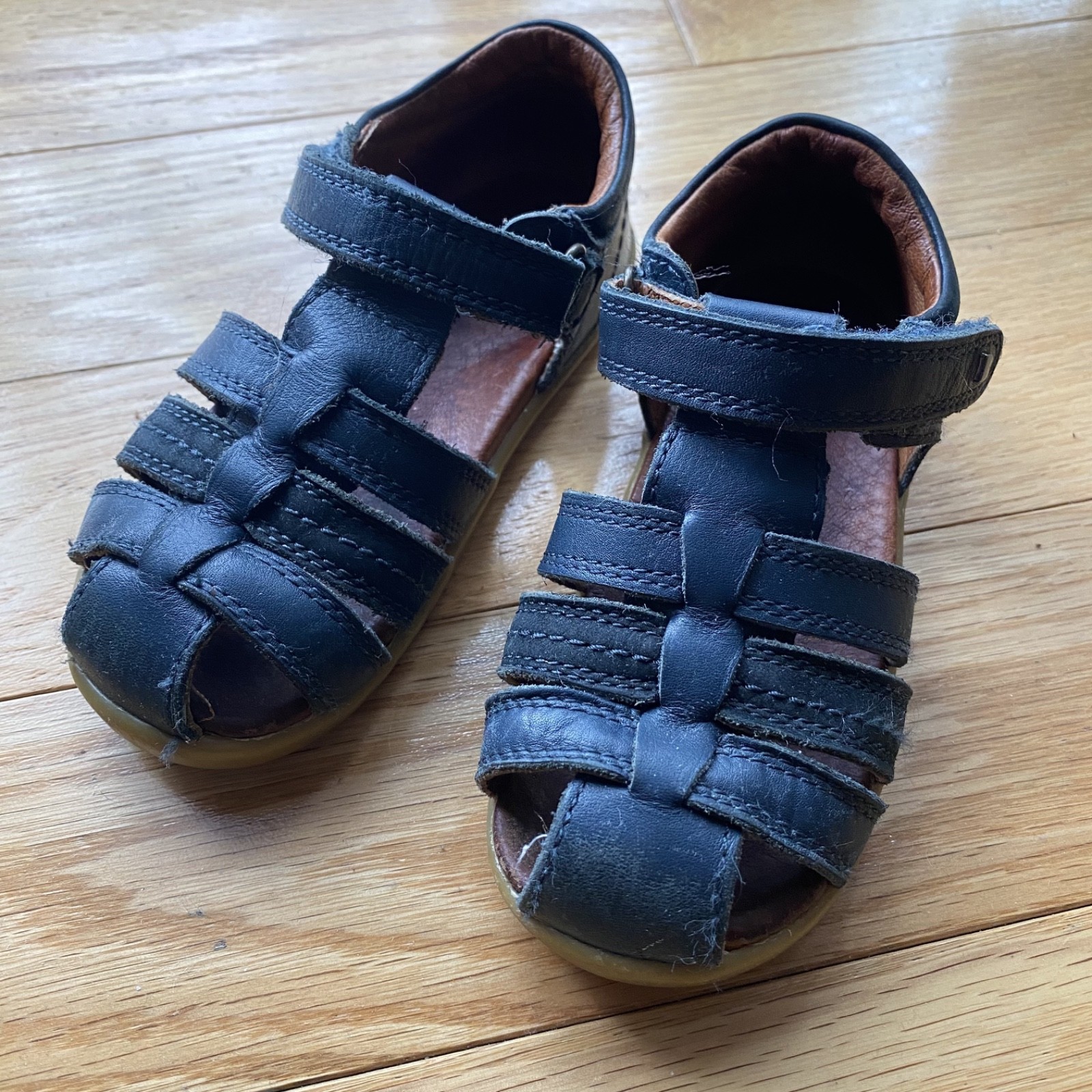 Bobux Navy Roam Leather Sandals Step Up size US 7.5