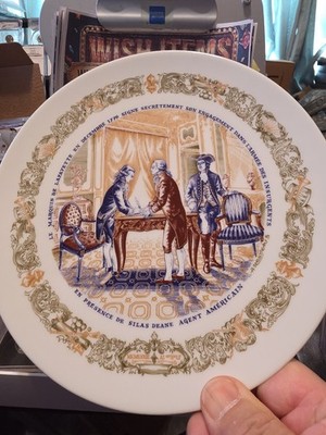 D'Arceau Limoges Plate Marquis De Lafayette George Washington Number 053