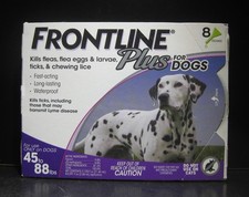FRONTLINE Plus Flea and Tick Protection for 45-88 lb Dogs 8 Doses