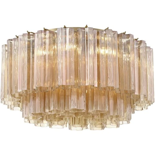 Crystorama 22" Ceiling Flush Lighting Addis Flush Mount Aged Brass - Picture 1 of 7