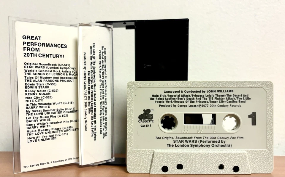 VINTAGE! Star Wars Soundtrack CASSETTE 1977 Twin Pack - PART 1. C2-541 First Ed. - Image 4 of 4