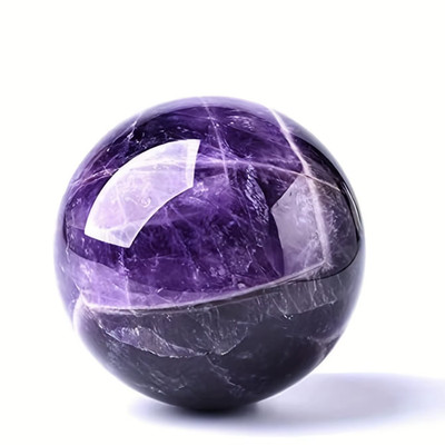 5PCS Natural Amethyst Healing Energy Gemstone Yoga Crystal Ball Accessories HOT