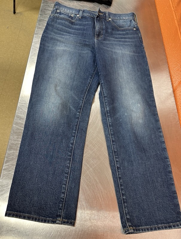 J.Crew Classic Straight Leg Jeans Men’s 28 Blue Medium Wash Distressed Denim