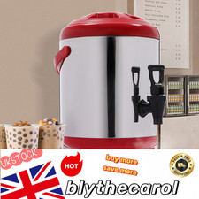 Image of Capacity 4L Red Stainless Steel Insulated Beverage Dispenser Round Free-standing