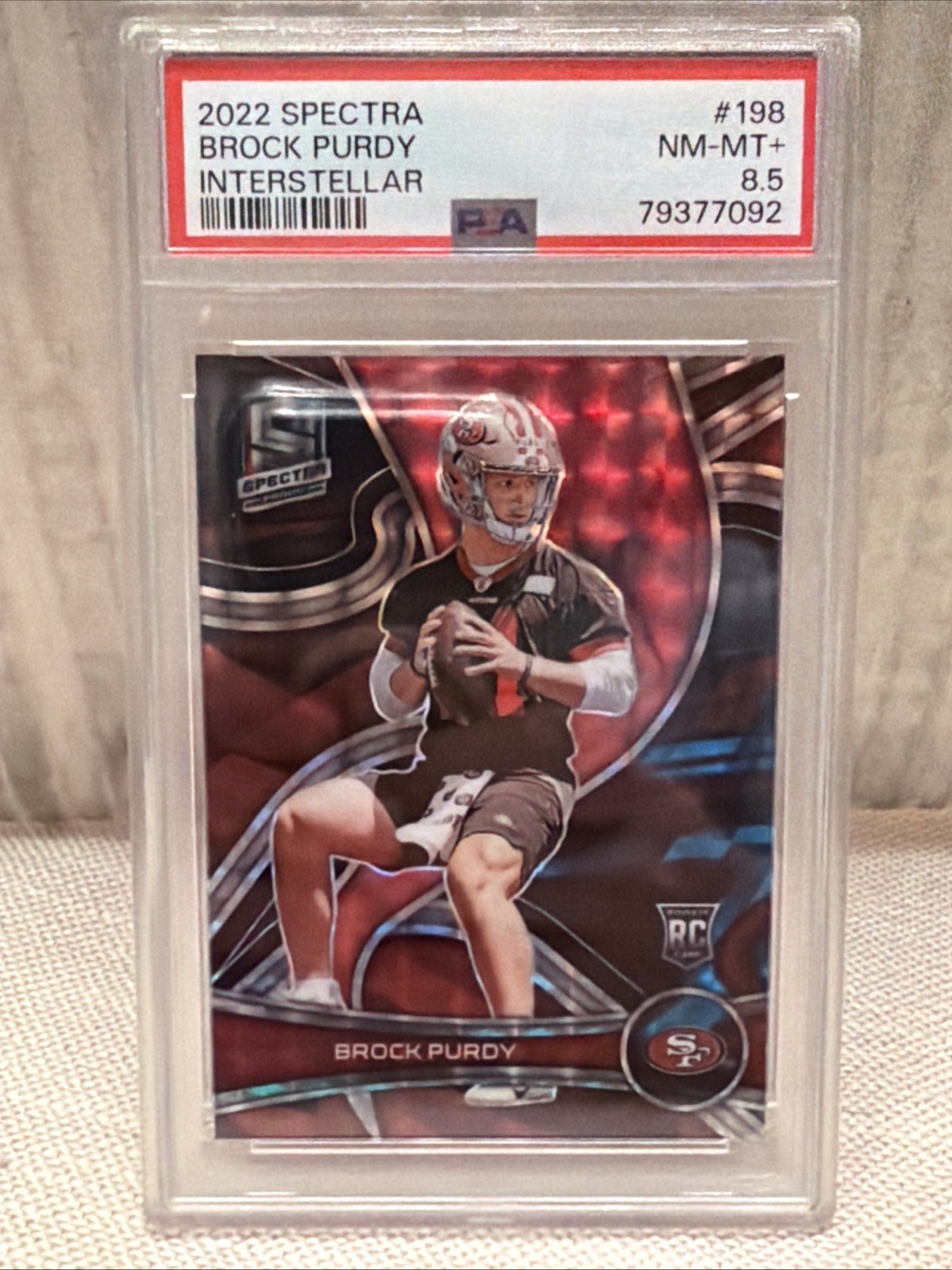 2022 Panini Spectra - Rookies Brock Purdy #198 Interstellar Prizm /60 (RC)