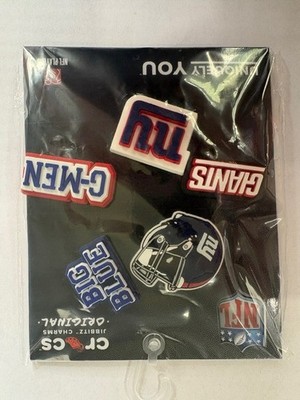 Crocs Jibbitz NY Giants NFL Shoe Charms 5-Pack Official Licensed New