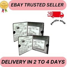 ESSENTIAL Car Auto Insurance Registration BLACK Document Wallet Holders 2 Pack