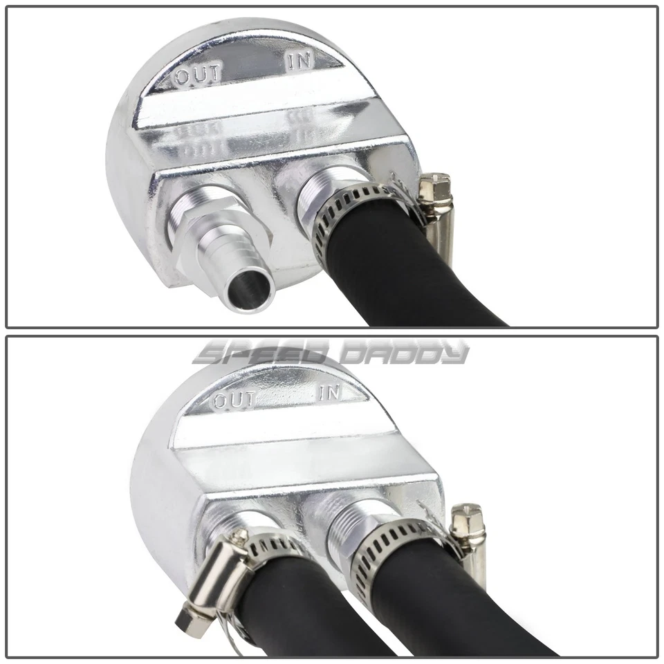 KIT DE REUBICACIÓN ENFRIADOR FILTRO ACEITE MOTOR ALUMINIO MUSTANG 79-04 + MONTAJE MACHO Foto 4 de 4