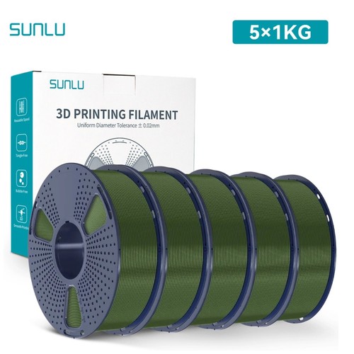 SUNLU 5×1KG PLA Matte PLA+ PLAMETA PETG SILK ABS 3D Filament Combo - Picture 89 of 103