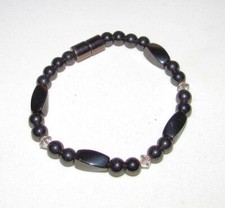Magnetic Black Hematite Bracelet Single Row