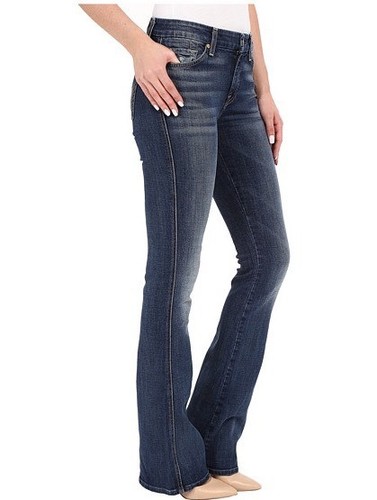 NWT 7 For All Mankind 27 A Pocket Bootcut Flare Leg Jeans Crete Island Distress - Picture 6 of 8