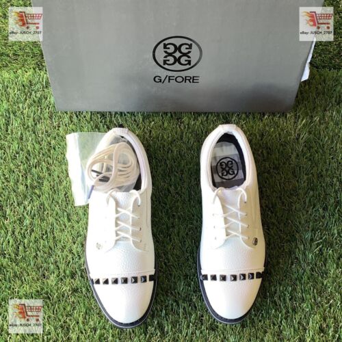 G/Fore Gfore G4 CAP TOE Golf Shoes Sneaker⛳️ Ladies US 7.5 ⛳️ Oxford White Black - Picture 4 of 9
