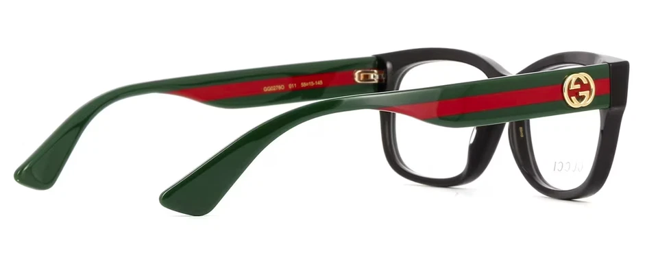 *NUEVO AUTÉNTICO* MARCO NEGRO MULTICOLOR GUCCI GG0278O-011, Tamaño 55 mm Foto 4 de 4