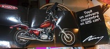 Dépliant formant Catalogue-Poster Ancienne Moto KYMCO ZING 125Cm3