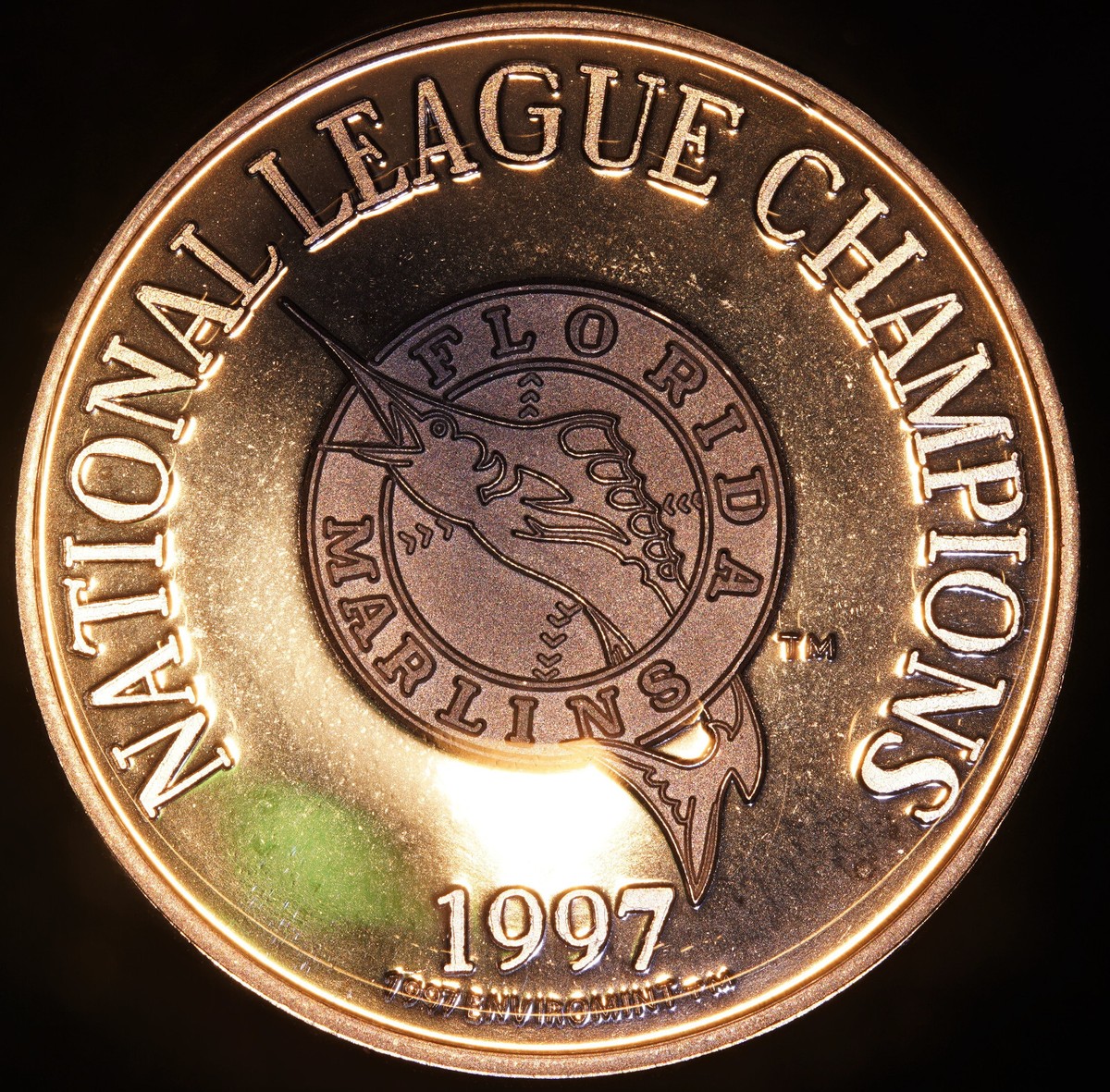 1997 World Series Florida Marlins MLB Baseball 1oz 999 FINE Silver