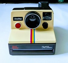 Polaroid One Step Land Camera Rainbow Stripe Vintage - Untested