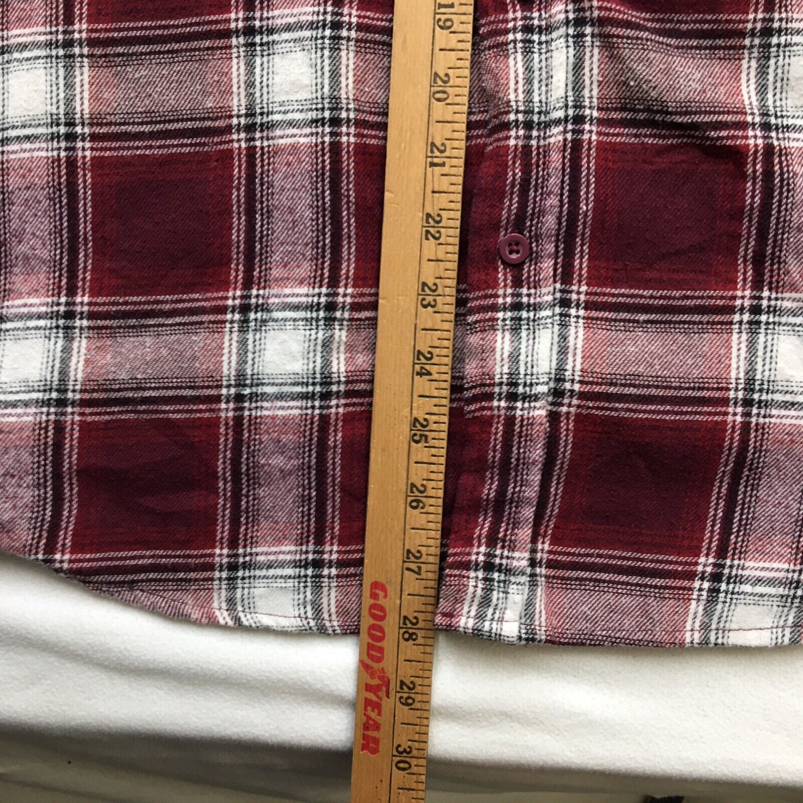 RSQ COLLECTIVE Plaid FLANNEL Long Sleeve SHIRT Brick Red Check Men Sz L