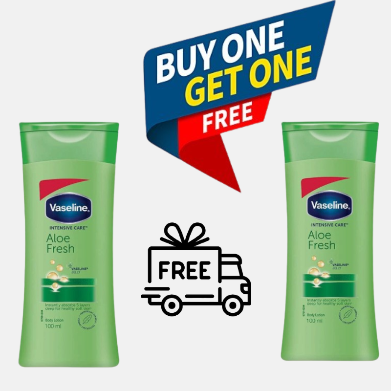 Vaseline Aloe Fresh Body Lotion 100ml Buy 1 Get 2 Free Hydrating 24h Moisture