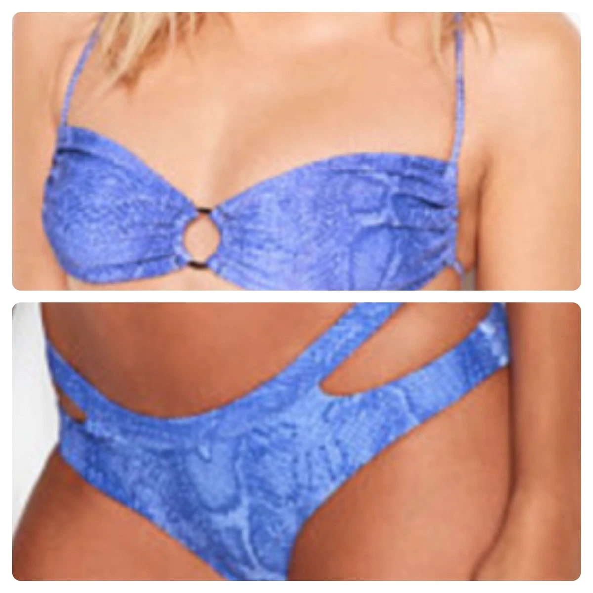 Blue snakeskin sales bikini
