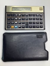 Vintage Hewlett Packard HP 12C Financial Calculator with Case Tested Gold