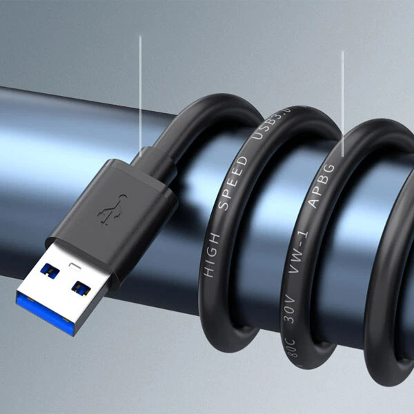 USB 3.0 A Male to A Male Cable Data Transfer Super Speed Power Charger Metal LOT - Image 2 of 4