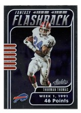 2020 Panini Absolute Football Fantasy Flashback Thurman Thomas Insert Card