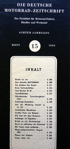 Das Motorrad 15/1956 Test Norton M 50, GP Belgien in Spa Francorchamps - Bild 2 von 5