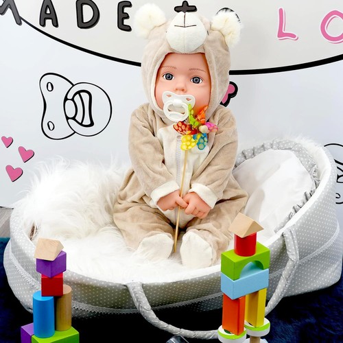 Large Carry Cot for Reborn Dolls Baby Doll Bed Cot Carrier with Pillow BiBi Doll - Picture 3 of 7