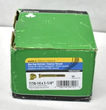 Hillman Grade 8 Hex Cap Screws Coarse Thread 50 Pack 7/16"-14 x 1-1/4" Hardware