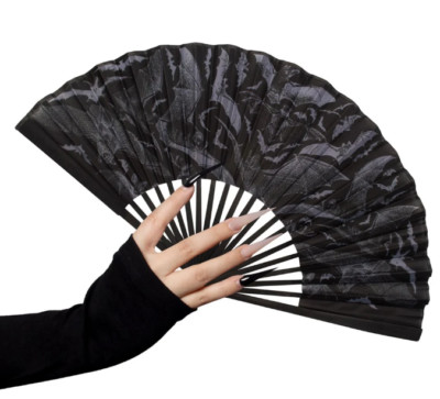 Kreepsville 666 Realistic Bats Gothic Alternative Fabric Hand Fan HWFRRB