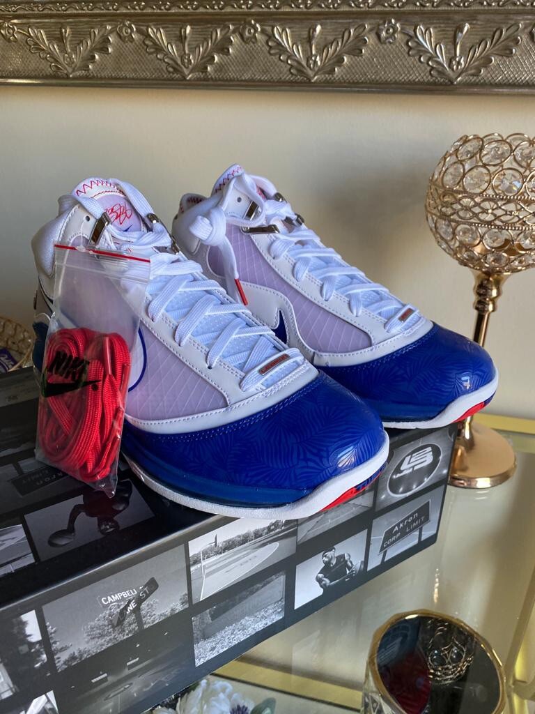 Nike Air Lebron 7 Baseball Blue LA Dodgers 2021 Size 7.5 *in hand