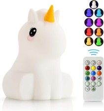 LED Nursery Night Lights for Kids USB Rechargeable Animal Silicone Lamps