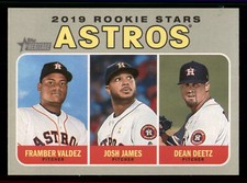 2019 Topps Heritage Deetz/Valdez/James #400 RC Houston Astros