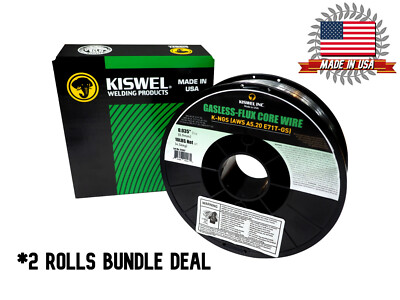 (Made in USA) E71T-GS .030 .035 in.*Bundle 10lb Gasless-Flux Core Wire (2 Rolls)