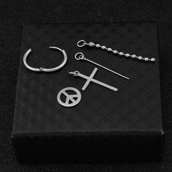 【justLoveR.】★BTS JIMIN着用★Tate Earrings 一対 925Silver Awesome
