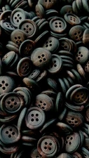 Brown/Black Marbled Buttons, 4 Hole Sewing/Crafts Buttons 15mm - 24 Pieces (020)