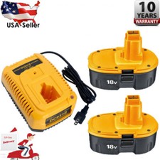 1/2Pack 18 Volt XRP Battery or Charger for DeWalt DC9096-2 DC9098 DC9099 DW9096