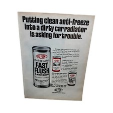 1974 Dupont Fast Flush Cooling System Original Print Ad Vintage