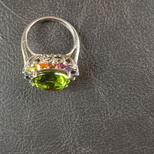 Chuck Clemency STS Multicolor Multi Stone Sterlin… - image 9