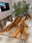 Live Edge Epoxy Resin Handmade Wood Table Custom Order For Living Room Furniture