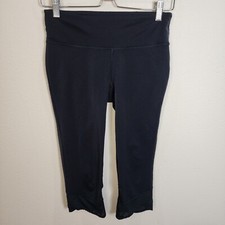 Under Armour Women's Cropped Leggings Black Lightweight Size Small