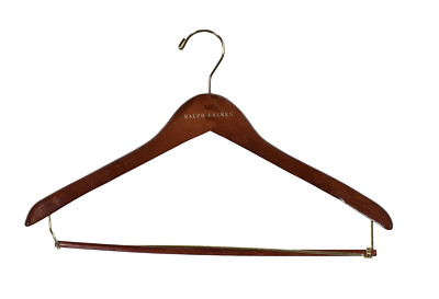 (10) Ralph Lauren Purple Label 17'' x 1/2'' Wooden Coat Jacket Suit Hangers